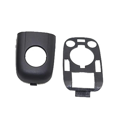 Sleek Car Door Handle End Cap Trim Kit With Stopper 9101AA For Peugeot 307 C2 C3 Models Looks Awesome And Snaps On Easy To Upgrade Your Ride Stylishly, black plastic cap and backing plate