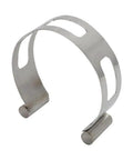 Heavy Duty Stainless Steel Exhaust Tacking Band Clamp For 2.5 Inch Fabrication And Welding Projects To Nail Down Your Builds With Ease, shown from the side.