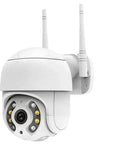 Watch Your Back 270 Degree PTZ Security Camera 1080P HD Outdoor, white design with antennas for easy wall mounting.