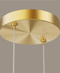 UIOLCFF Classic Modern Simple Gold Aluminum Pendant Light LED 18W Three Color Dimmable Hanging Lamp Bedroom Living Room ceiling plate design.