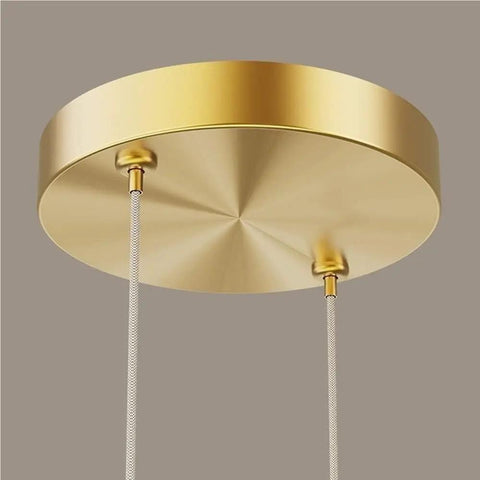 UIOLCFF Classic Modern Simple Gold Aluminum Pendant Light LED 18W Three Color Dimmable Hanging Lamp Bedroom Living Room ceiling plate design.