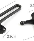 WUUWCHODC Sliding Door Lock Hasp Gate Bolt Security Latch Vintage Wood, black metal latch with dimensions for door security.