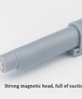 Close-up of Magnetic Touch Cabinet Catch Set With Dampers For Soft Open Close 3 Piece Gray Kit showing magnetic end