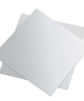 2 Pack 6061 T651 Aluminum Sheet 6x6 Inch 0.02 Inch Thick Rectangle Plate For Crafting And Industrial Projects, top view