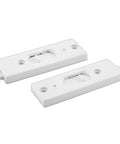 2-5/16 Inch White Plastic Spring Loaded Tilt Latch For Vertical Sliding Windows, Vinyl Housing With Zinc Plated Steel Spring, set of two