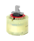 47mm Plastic Ceramic Faucet Cartridge for Reliant and Ceramic Kitchen Faucets with beefy seals, side view, isolated