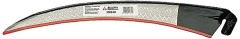Heavy Duty Scythe Tool With Tempered Alloy Steel Blade Reinforced Spine For Maximum Cutting Power Safety Edge Guard side view blade detail