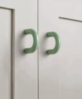 Chrome White Green Cabinet Pull Handles for Drawers and Doors Zinc Alloy Wardrobe Knob with 1.26 Inch and 2.5 Inch Hole Centers