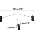RC Airplane Landing Gear Wheel Set Replacement For 949 Model Aircraft Front 46mm Gear Rear 105mm 17mm Wheel Diameter