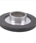 Brake disc assembly, 150mm diameter, serrated inner bore, black friction ring