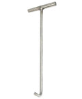 Versatile Manhole Hook Tool With T Shape Grip Lifter and Puller for manhole covers, storm drains, and septic lids, stainless steel.
