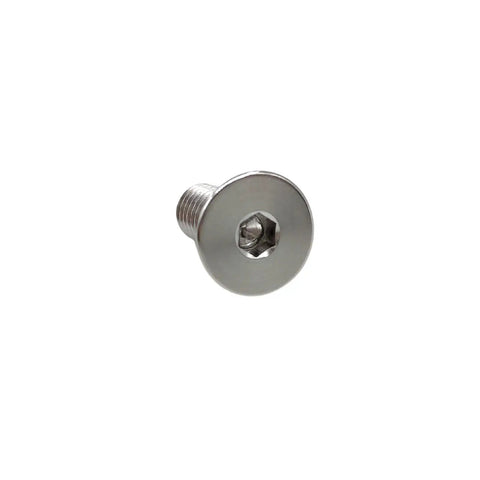 Sick Titanium Steering Wheel Bolts M5 X 12mm Six Piece Countersunk Flat Head Screw Kit showing a flat head titanium bolt.