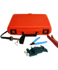 Beast Mini Butt Welding Kit 115V Pro Grade Splicing Tool with clamp, hot knife, shears, in red case for small round belts and O-Ring belts.