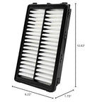 Engine Air Filter Fits Kia Sorento 2021 To 2025, K5, Sportage, Carnival, Tucson, Santa Fe, Santa Cruz, Sonata, dimensions shown