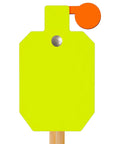 AR500 Steel Hostage Target 7 x 12 Inch Three Eighths Inch Armor Reactive Target For IDPA Shooting with neon color and paddle