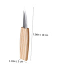 Top Shelf Steel Carving Knife Set Featuring Three Razor Drawknives And Heavy Duty Chisels Built To Slice Through Solid Timber Like Butter Ideal For Handy Folks Crushing Custom Woodwork Projects: 7.08-inch steel carving knife with wooden handle.