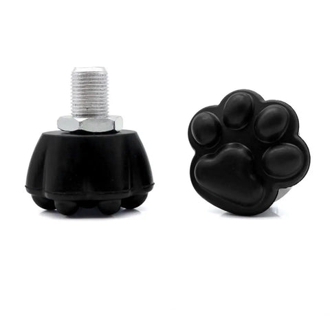 Two Pack Cat Paw Toe Stops For Quad Roller Skates 82A Rubber Brake Blocks with paw design and adjustable height