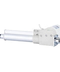 Built Like A Tank DC 24 Volt Electric Linear Actuator With Quick Setup Motor Controller and Heavy Duty Mechanical Arm Pumping out 2000 Newton Force Plus 350 Millimeter Throw For Weekend Warriors, featuring a sleek metal body.