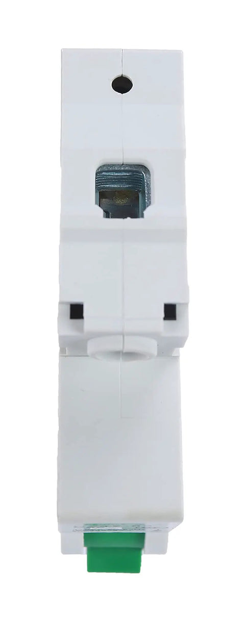 Front view of AC Miniature Circuit Breaker 1 Pole 16 Amp 120/240VAC DIN Rail Mount With Thermal Magnetic Trip C Curve DZ47-63