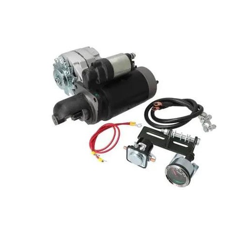 Straight Up 24V To 12V Electrical Conversion Kit For John Deere 3010 3020 4010 4020 Tractors includes 63 amp alternator and starter solenoid.