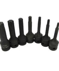 Pro Grade Three Eighths Drive Socket Set With Torx Sockets Up To T60 External Wrench Kit for Auto Repairs, black oxide finish.