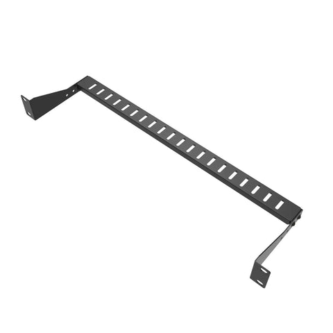 Two Pack 1U Horizontal 19 Inch Rack Mount Cable Management Bracket Cross Bar Panel Black for Network Cabinets and Server Racks