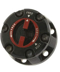 Straight Up Heavy Duty Replacement Locking Hub For Isuzu Trucks And Suvs With Dang Reliable Oe Standards And Hassle Free Swap For Maximum Traction And Tough Everyday Performance, black locking hub with 'LOCK' and 'FREE' indicators