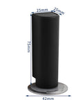 Ultra-Thin Magnetic Door Stopper With Heavy Duty Adhesive No Drill Floor Mount, black size 75mm, designed for interior home doors.