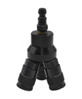 Aluminum Round Manifold Kit With Three One Quarter Inch Steel Automotive Couplers And One Quarter Inch Steel Plug