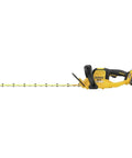 Badass Cordless Hedge Trimmer Equipped With 60 Volt Lithium Battery For Knockout Yard Cleanup Dual edge steel blades with lightweight frame.