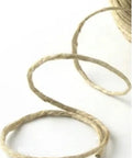 Badass Italian Spring Upholstery Twine 10 Yard 4 Ply Hemp With Gritty Wax Finish looped on a white background.