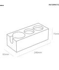 Top Shelf Marble Espresso Tamper Holder Stand Fits 51mm And 54mm Coffee Tools Pro Grade Barista Gear detailed dimensions drawing.