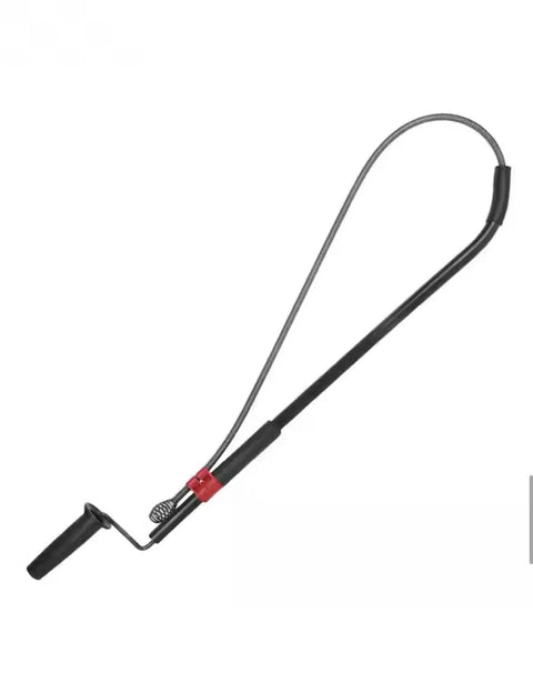 Heavy Duty Toilet Drain Snake Auger For Quick Clog Clearance With 3 Foot Flexible Steel Cable and spring-loaded head tool.