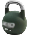 Heavy Duty Cast Iron Kettlebell Set 24kg Green For Home Gym Strength Training With Color Coded Weights 8kg 12kg 16kg 20kg 24kg 28kg Grips