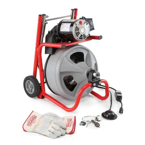 Heavy Duty 115 Volt Electric Conduit Bender Machine Featuring Autofeed And C45 Integral Wound Cable Designed To Bend Rigid Pipe Like Butter. Compact 45 lb design with auto feed motor.