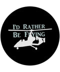 Black PopGrip featuring "I'd Rather Be Flying" text with a gyrocopter design. Gyrocopter Gyroplane Aviation Enthusiast PopSockets PopGrip.