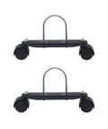 2 Pack 360 Degree Swivel Caster Pulley Bracket For Radiator With U Shaped Hook Heavy Duty Mobile Wheel Stand For Oil Filled Heaters Durable Carbon Steel Rolls Smooth Fits Most Radiators And Electric Heaters, two black casters