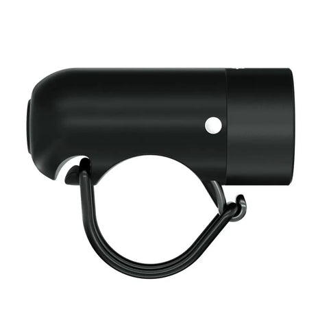 Side view of USB Rechargeable Bike Light With 250 Lumen Front Headlight Ride Ready Low Battery Indicator