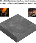 Heavy Duty Top Notch Pro Grade Graphite Block For EDM Milling 99.9 Percent Graphite Plates, cube form, with industrial background.