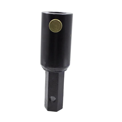 Heavy Duty 2 Inch Round Female To 2 Inch Hex Male Auger Shaft Adapter Bit Converter Bolt Pin Attachment