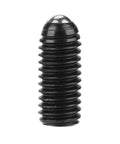High Quality Ten Piece Set Of Carbon Steel Ball Plungers Featuring Spring Loaded Hex Drive For Bulletproof Clamping And Easy As Pie Setup On Shop Gear Now, single black carbon steel plunger.