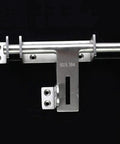Heavy Duty Stainless Steel Sliding Bolt Door Latch With Zero Drama Install And Rock Solid Body Featuring Smooth Automatic Return Action Left Or Right Mount For Barn Doors Cabinets Silver 170Mm Size showing SUS 304 material.