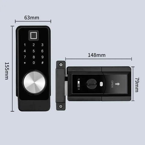 Grit Tough Smart Door Lock With Zero Drama Fingerprint Scan And Weatherproof Build For Breezy Entry Plus IC Card Backup And Quiet Heavy Duty Deadbolt Assembly