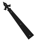 Heavy Duty Garage Door Handle Hinges Kit for Barn Doors Decorative Hardware Set with Silent Hydraulic Buffer in black steel