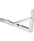 Wall Mounted Folding Shelf Bracket, Thickened Stainless Steel, 8 Inch Folding Shelf Support in open position