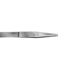 Nickelled Steel Watchmaker Tweezers 120 Mm Top Notch Fine Point Precision Tool shown horizontally on white background