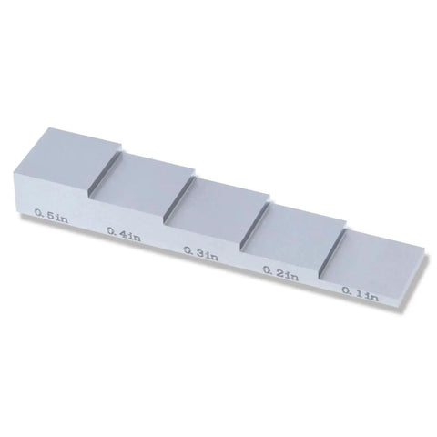 Five Step Calibration Block For Thickness Gauge 0.1 To 0.5 Inches Calibrates Thickness And Linearity Portable Carbon Steel Tool