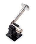 No Sweat 12V Mini Telescopic Linear Actuator With 39Mm Stroke And Adjustable Speed Drive mounted on a black base with a metal arm.