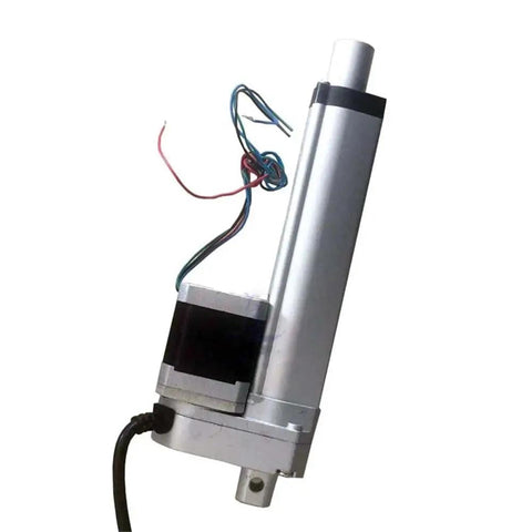 Solid Nema 17 Stepper Motor Linear Actuator DC 12V 24V Electric Telescopic Push Pull Rod With 250MM Stroke And 200N To 900N Pull Force showing wiring and actuator design.