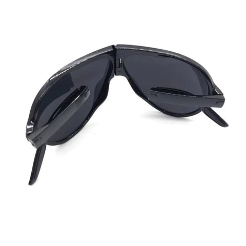 Top Shelf Replacement Flotable Laser Safety Glasses for Hair Removal, black wrap-around design for snug fit.